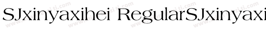 SJxinyaxihei RegularSJxinyaxihei Re字体转换
